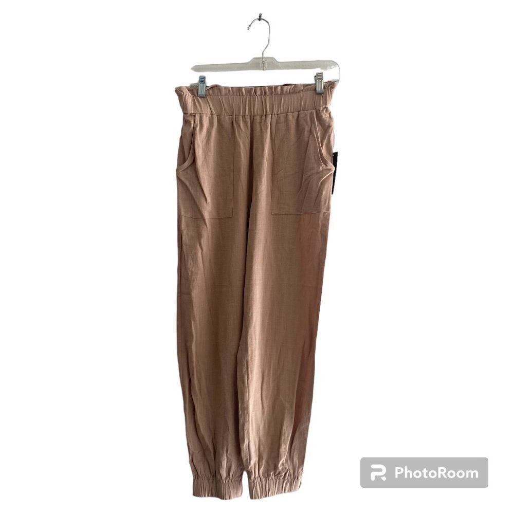 Doe & Rae Paper Bag Waist Pants Pockets NWT Size Small Cotton